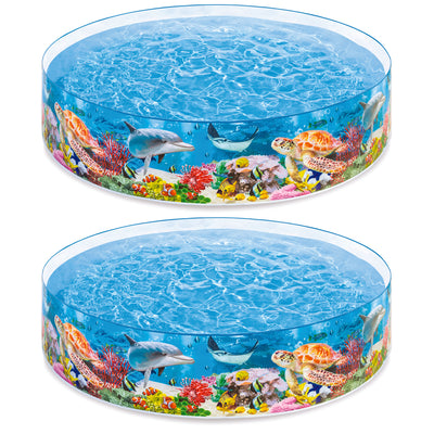 Intex SnapSet Kiddie 8 x 8 Foot Instant Swimming Pool, Deep Sea Blue (2 Pack)