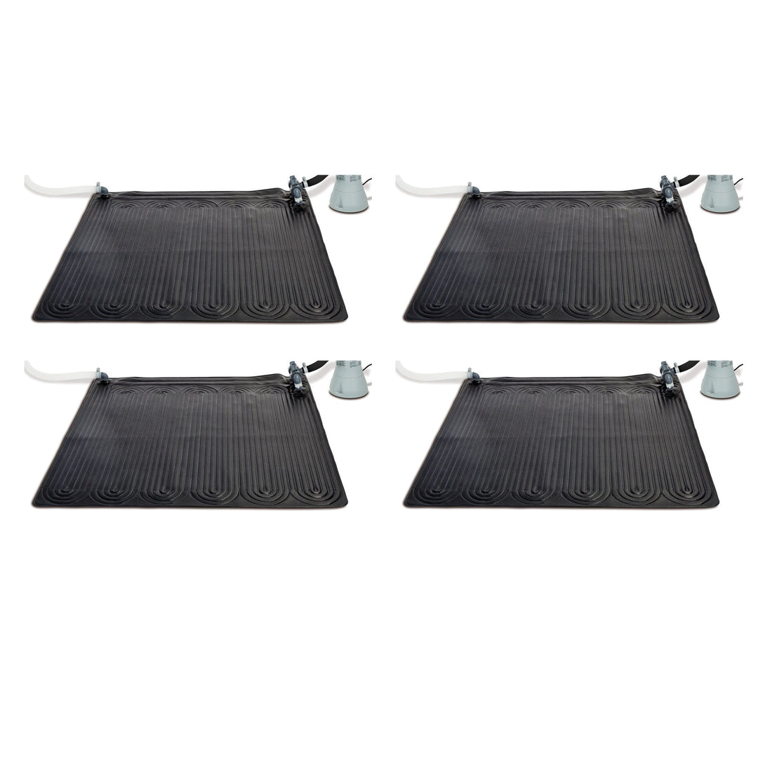 Intex Solar Mat Above Ground Swimming Pool Water Heater, Black (4 Pack)