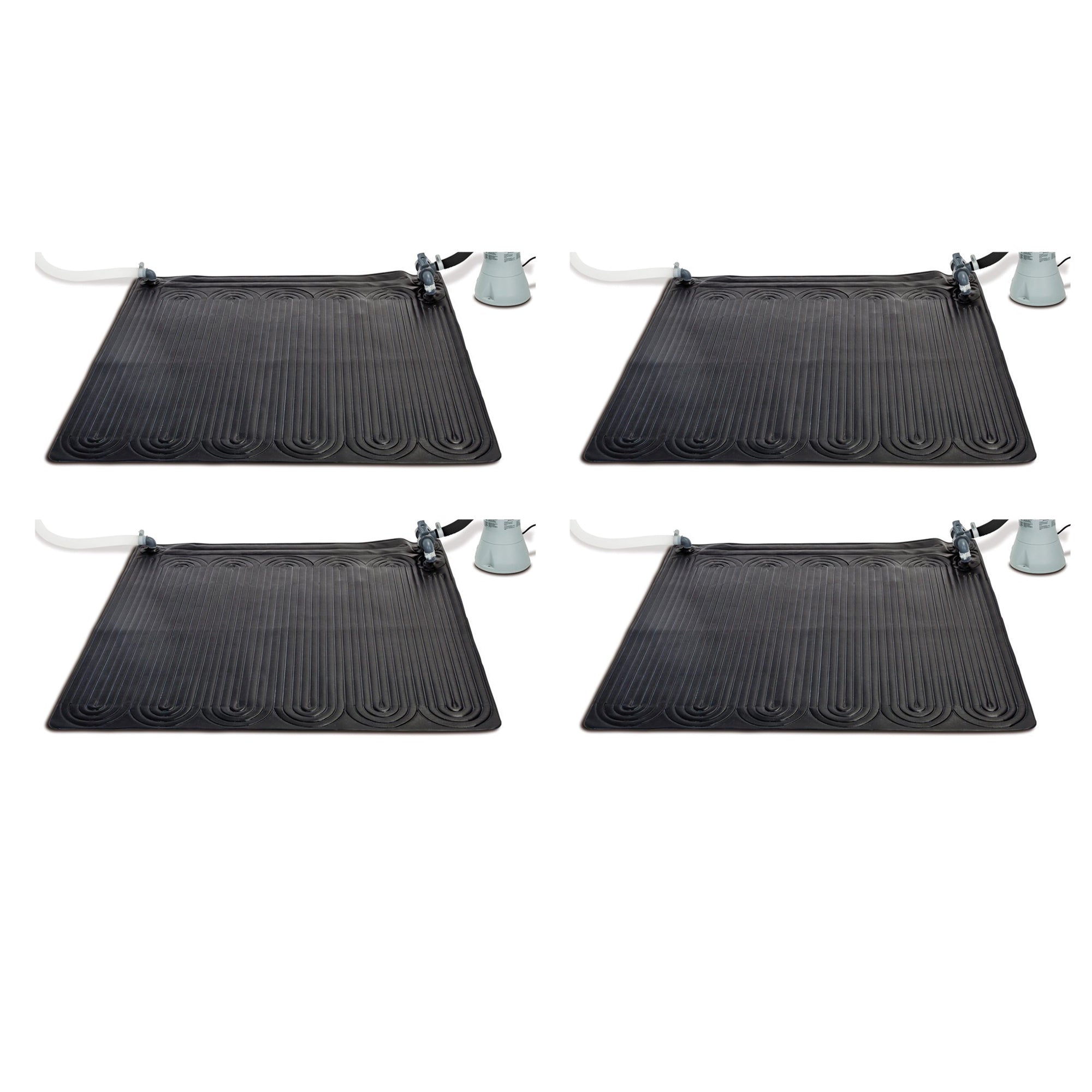 Intex Solar Mat Above Ground Swimming Pool Water Heater, Black (4 Pack) - VMInnovations