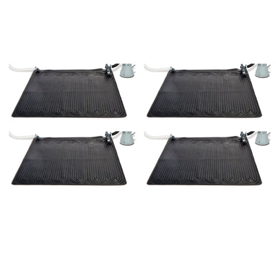 Intex Solar Mat Above Ground Swimming Pool Water Heater, Black (4 Pack) - VMInnovations