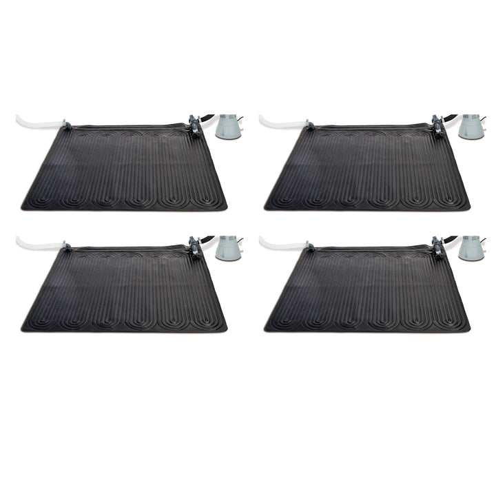 Intex Solar Mat Above Ground Swimming Pool Water Heater, Black (4 Pack)