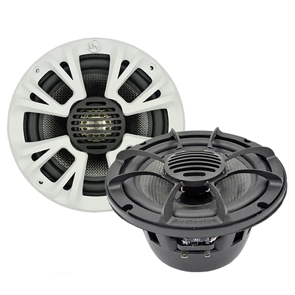 Audiopipe 500 Watt Max 8 Inch Marine Coaxial Car Speakers, Pair, Black (4 Pack)