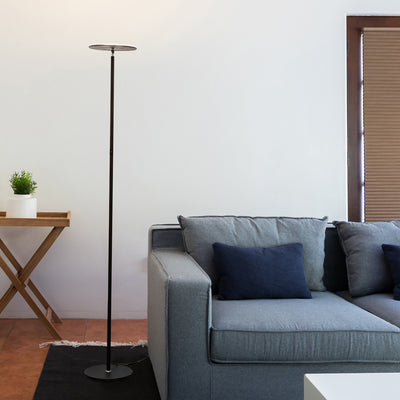 Brightech Sky LED Torchiere Standing Touch Sensor Floor Lamp, Black (Open Box)