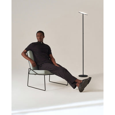 Brightech Sky LED Torchiere Standing Touch Sensor Floor Lamp, Black (Open Box)