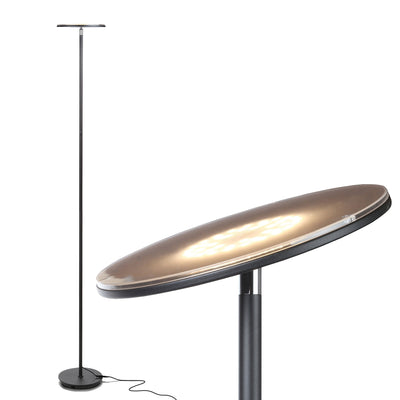 Brightech Sky LED Torchiere Standing Touch Sensor Floor Lamp, Black (Open Box)