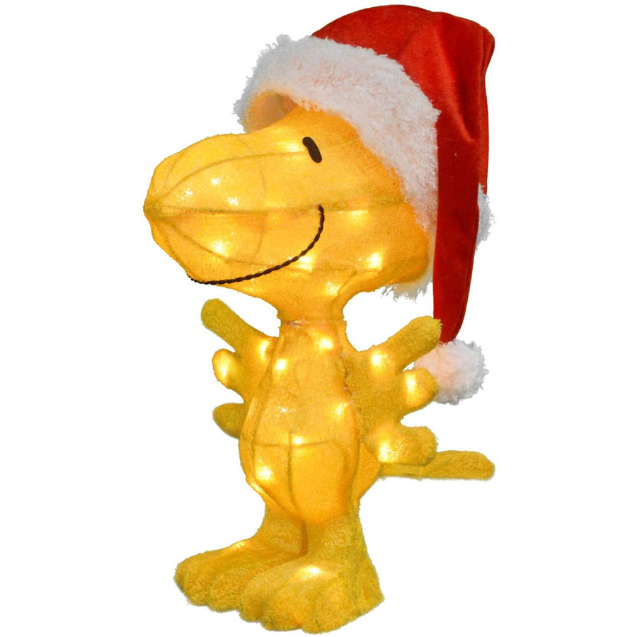 ProductWorks Peanuts 22" Woodstock Santa Hat Prelit Christmas Yard Decoration - VMInnovations