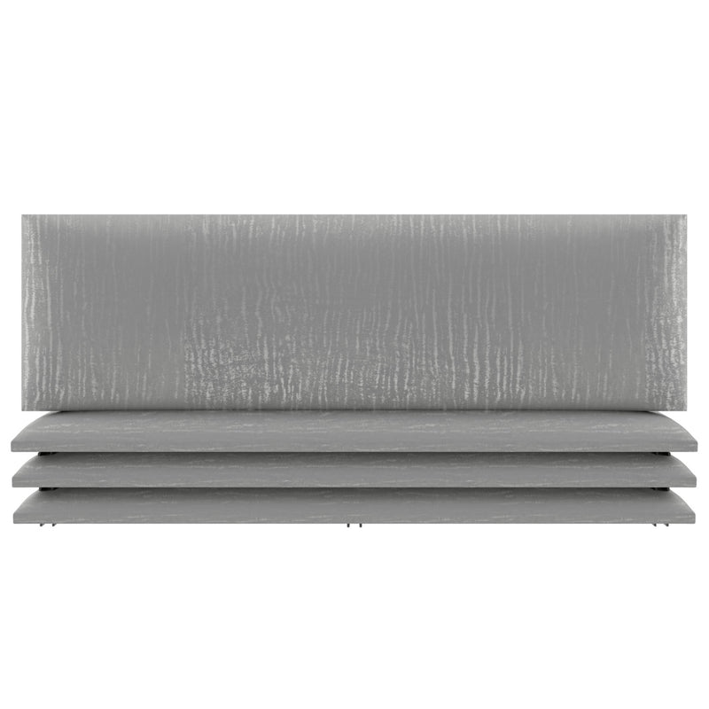 Vant 39 x 46" Floating Upholstered Décor Wall Panels, Metallic Silver (4 Pack)