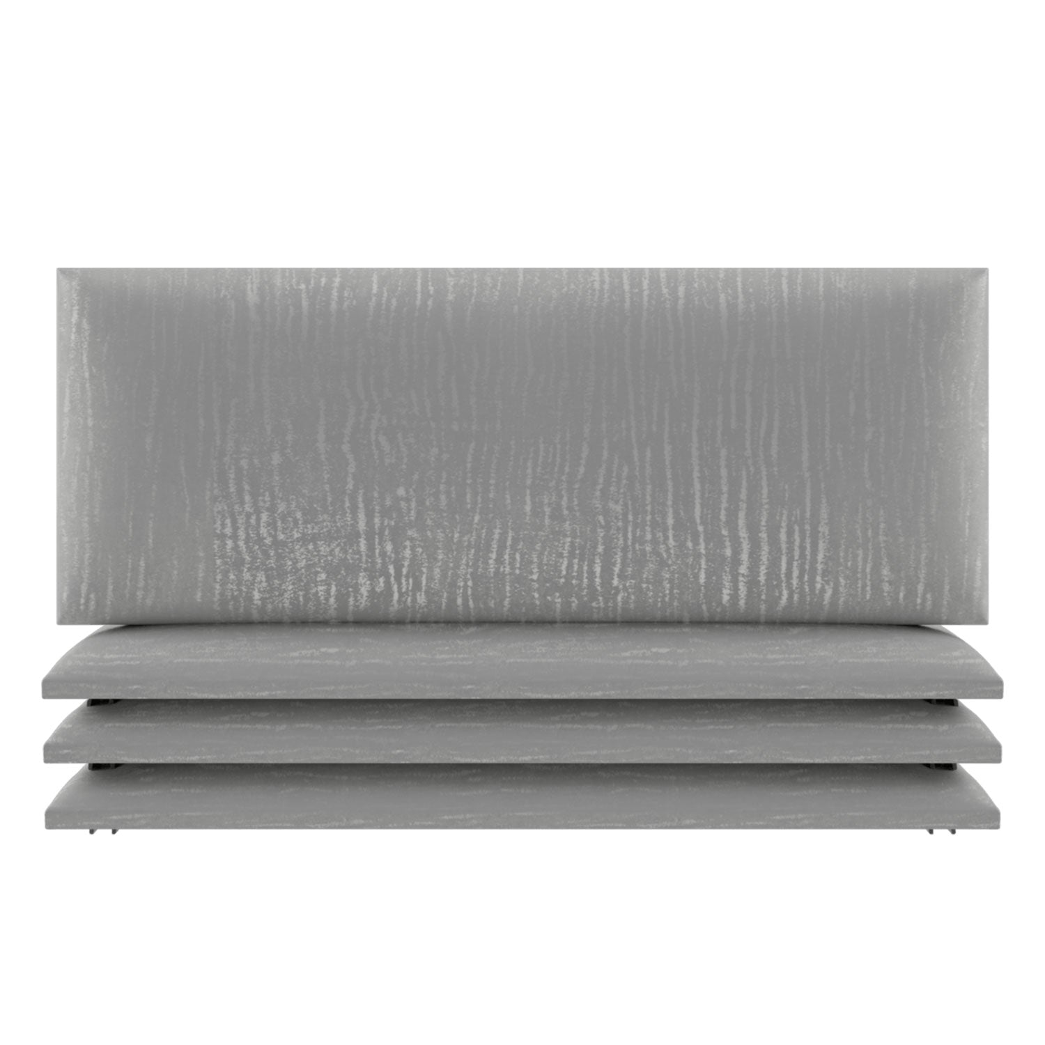 Vant 30 x 46 Inch Floating Upholstered Wall Panels, Metallic Silver (4 Pack)
