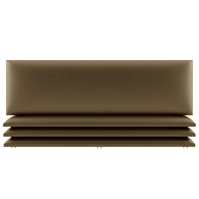 Vant 39 x 46 Inch Floating Upholstered Décor Wall Panels, Metallic Gold (4 Pack)