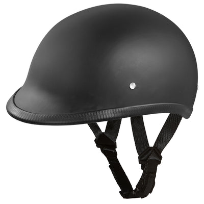 Daytona Helmets DOT Approved Half Helmet Hawk, X-Large, Dull Black (Open Box) - VMInnovations