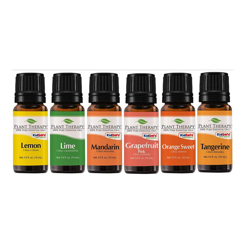 Plant Therapy Aroma Diffusible 10 mL Essential Oils, Set of 6, 1/3 Oz, Fruits
