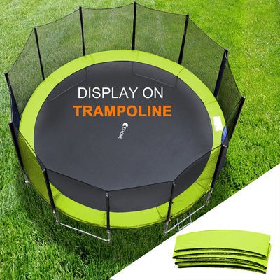 ExacMe 15 Ft Trampoline Replacement Frame Spring Cover Safety Pad, Light Green