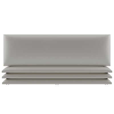 Vant 39 x 46" Floating Upholstered Décor Wall Panels, Metallic Champagne (4 Pk)
