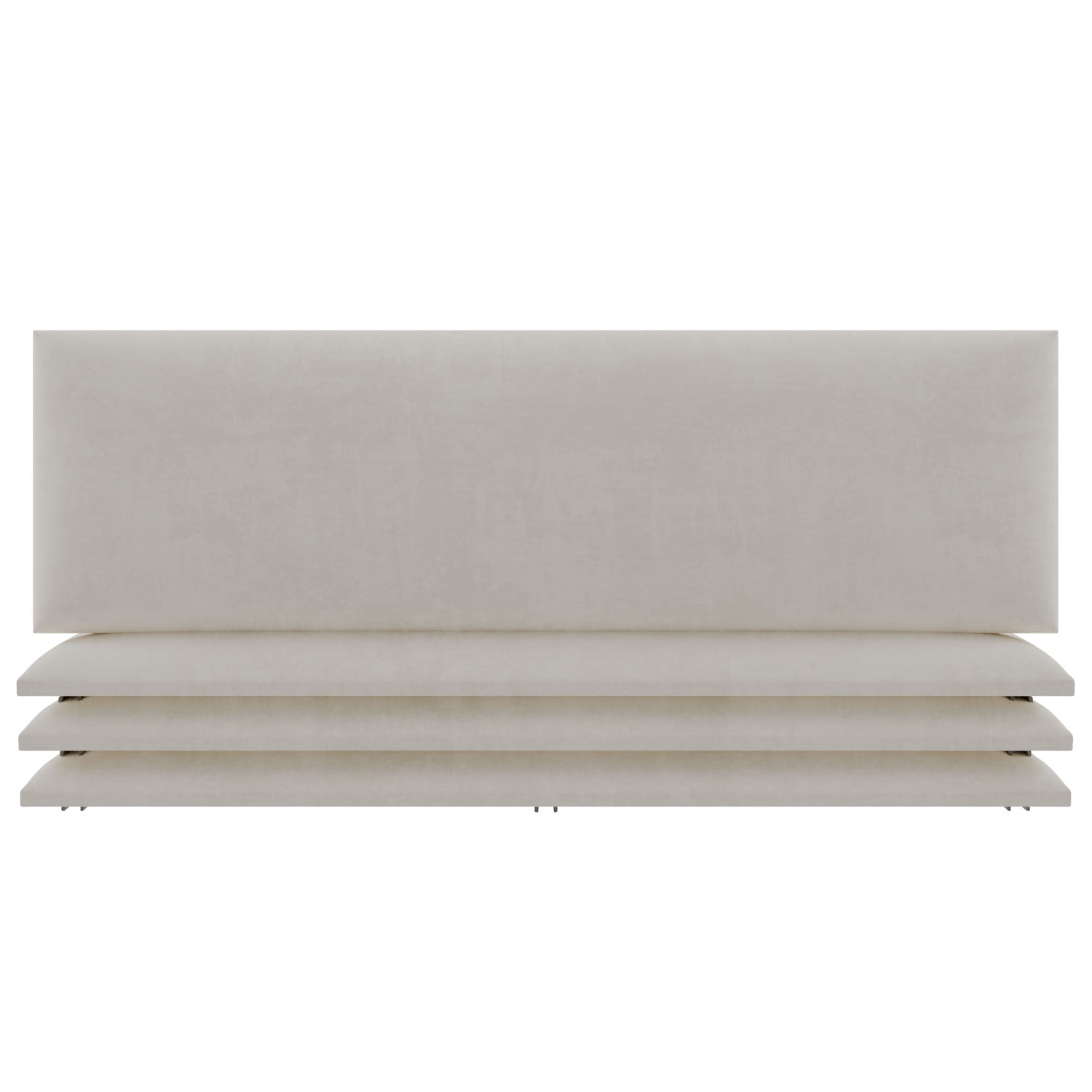 Vant 39 x 46 Inch Upholstered Wall Panels, Micro Suede Neutral Sand (4 Pack)