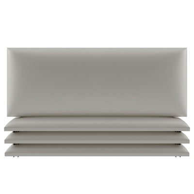 Vant 30 x 46 Inch Floating Upholstered Wall Panels, Metallic Champagne (4 Pack)