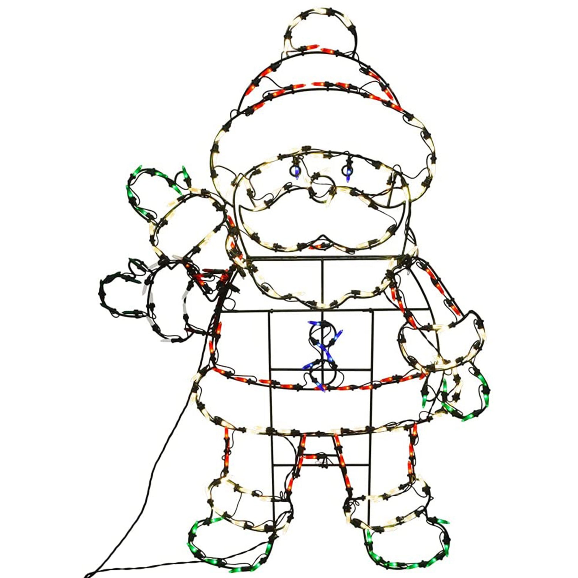 48 In Pro-Line LED Animation Waving Santa Christmas Yard Decoration (Used) - VMInnovations