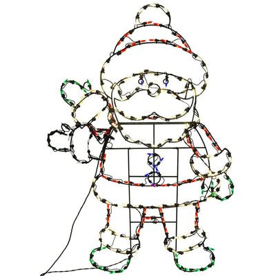 48 In Pro-Line LED Animation Waving Santa Christmas Yard Decoration (Used) - VMInnovations