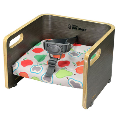 Little Partners MOD Baby Toddler Wood Booster Seat w/ Cushion, Pears, Slate Grey - VMInnovations