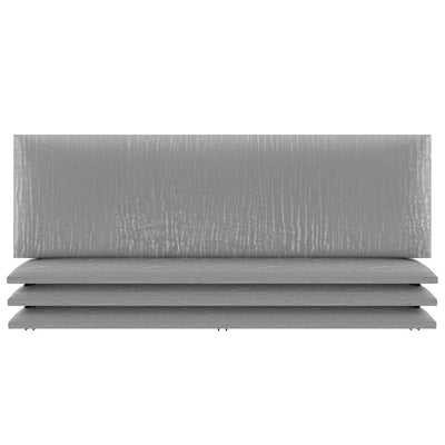 Vant 39 x 46" Floating Upholstered Décor Wall Panels, Metallic Silver (4 Pack)