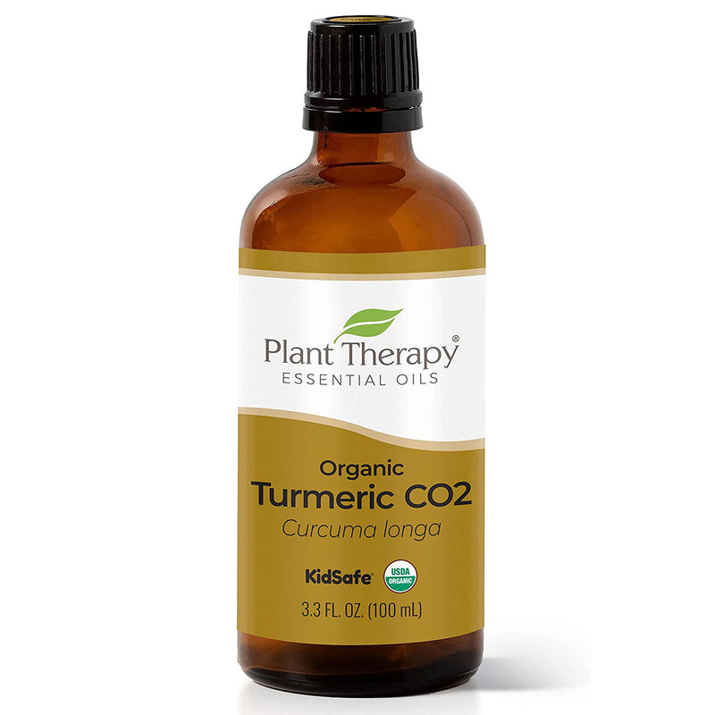 Plant Therapy Aroma Diffusible 100mL Essential Oil, 3.3 Oz, Organic Turmeric CO2