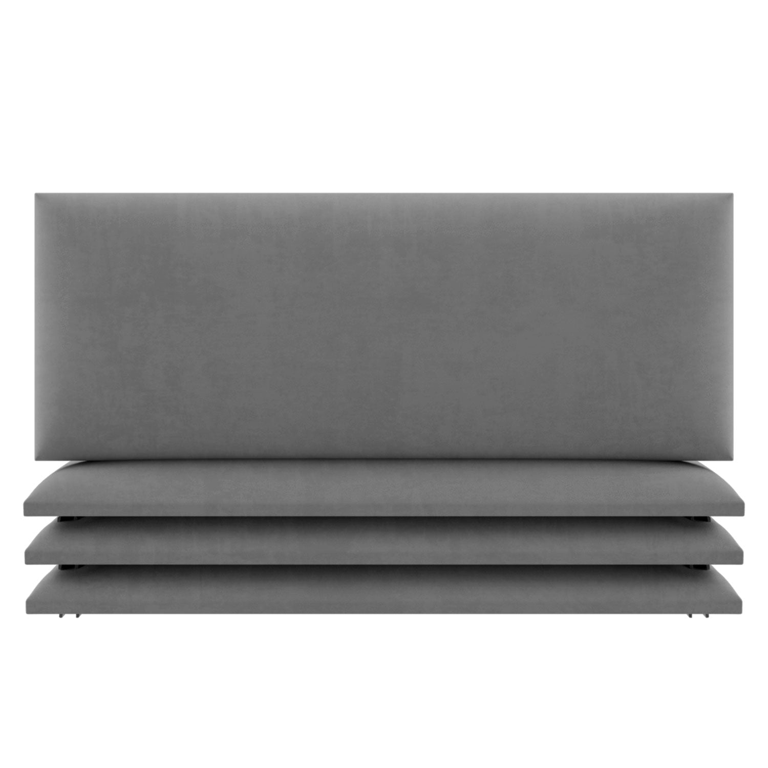 Vant 30 x 46 Inch Upholstered Wall Panels, Micro Suede Charcoal Grey (4 Pack)