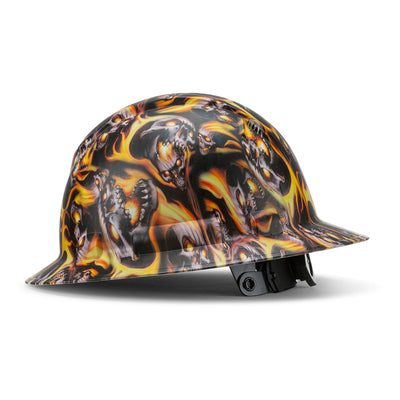 AcerPal 1CF3WH6M-S-1 Full Brim Customized Down In Flames Construction Hard Hat
