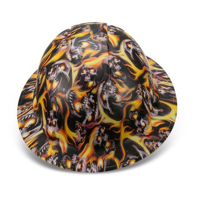 AcerPal 1CF3WH6M-S-1 Full Brim Customized Down In Flames Construction Hard Hat