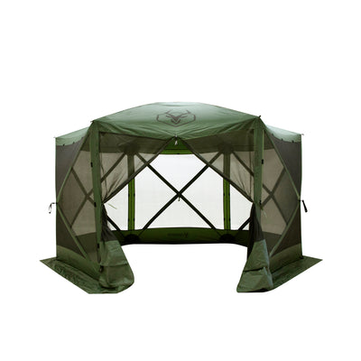 Gazelle 4 Person 5 Sided Portable Pop Up Gazebo Screened Tent (Open Box)