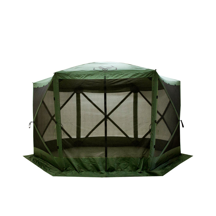 Gazelle GG501GR Pop Up Portable 4 Person Camping Gazebo Day Tent w/ Mesh Windows