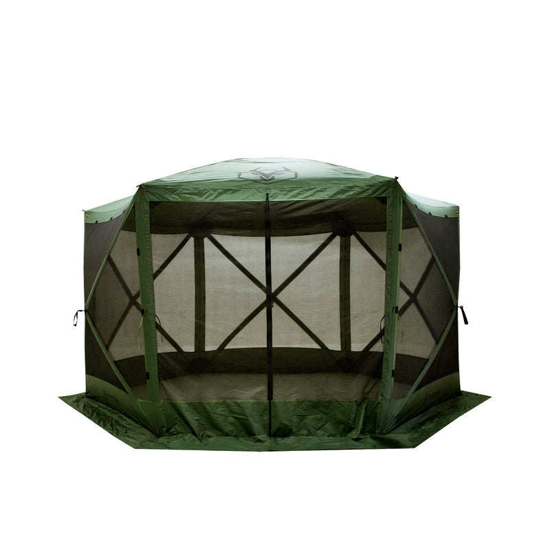 Gazelle Pop Up Portable 4 Person Camping Gazebo Day Tent w/ Mesh Windows (Used)