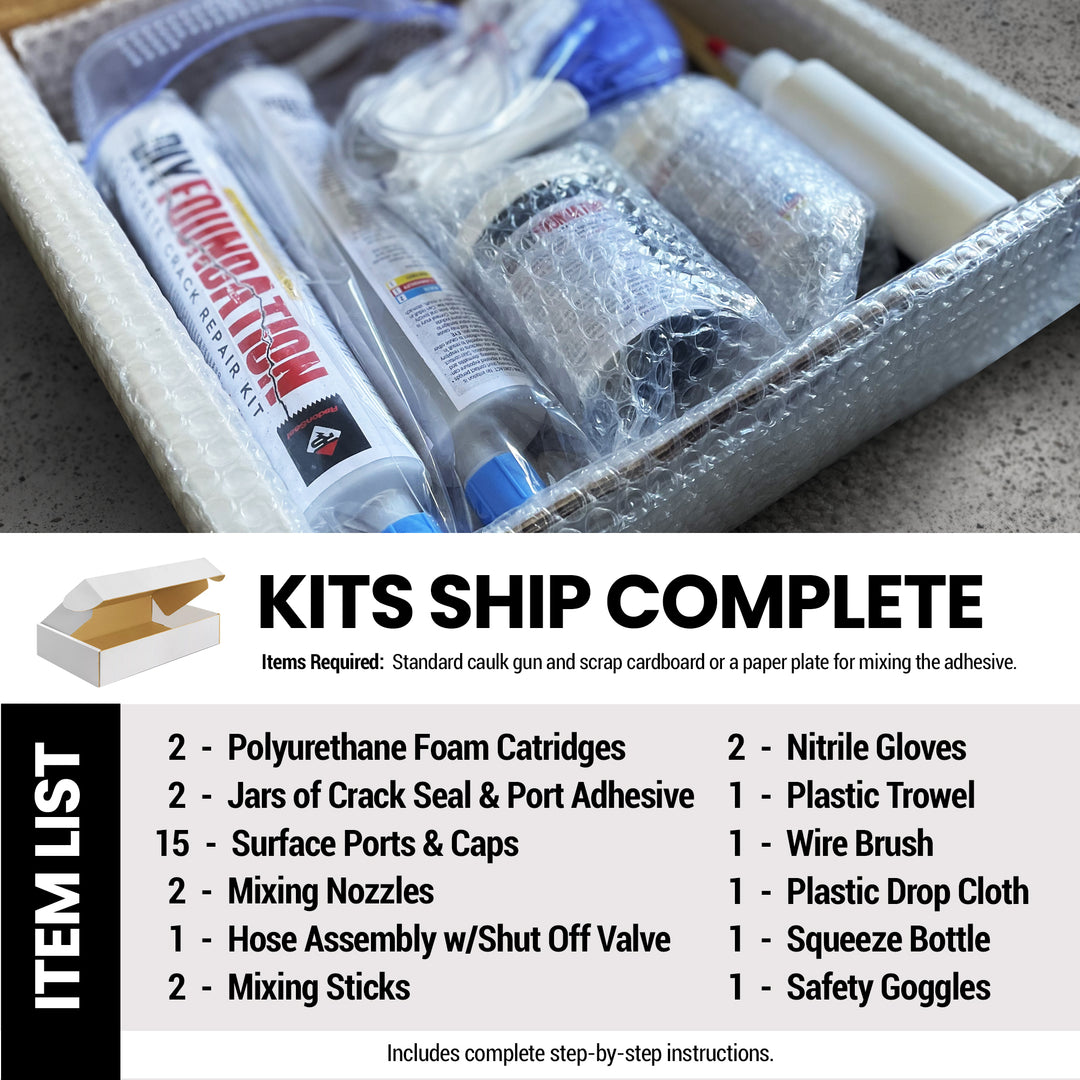 RadonSeal Concrete Foundation Crack DIY Repair Kit for Basement Cracks(Open Box)