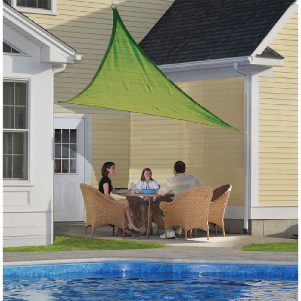 ShelterLogic 12' x 12' Heavyweight Shade Sail Triangle, Lime Green