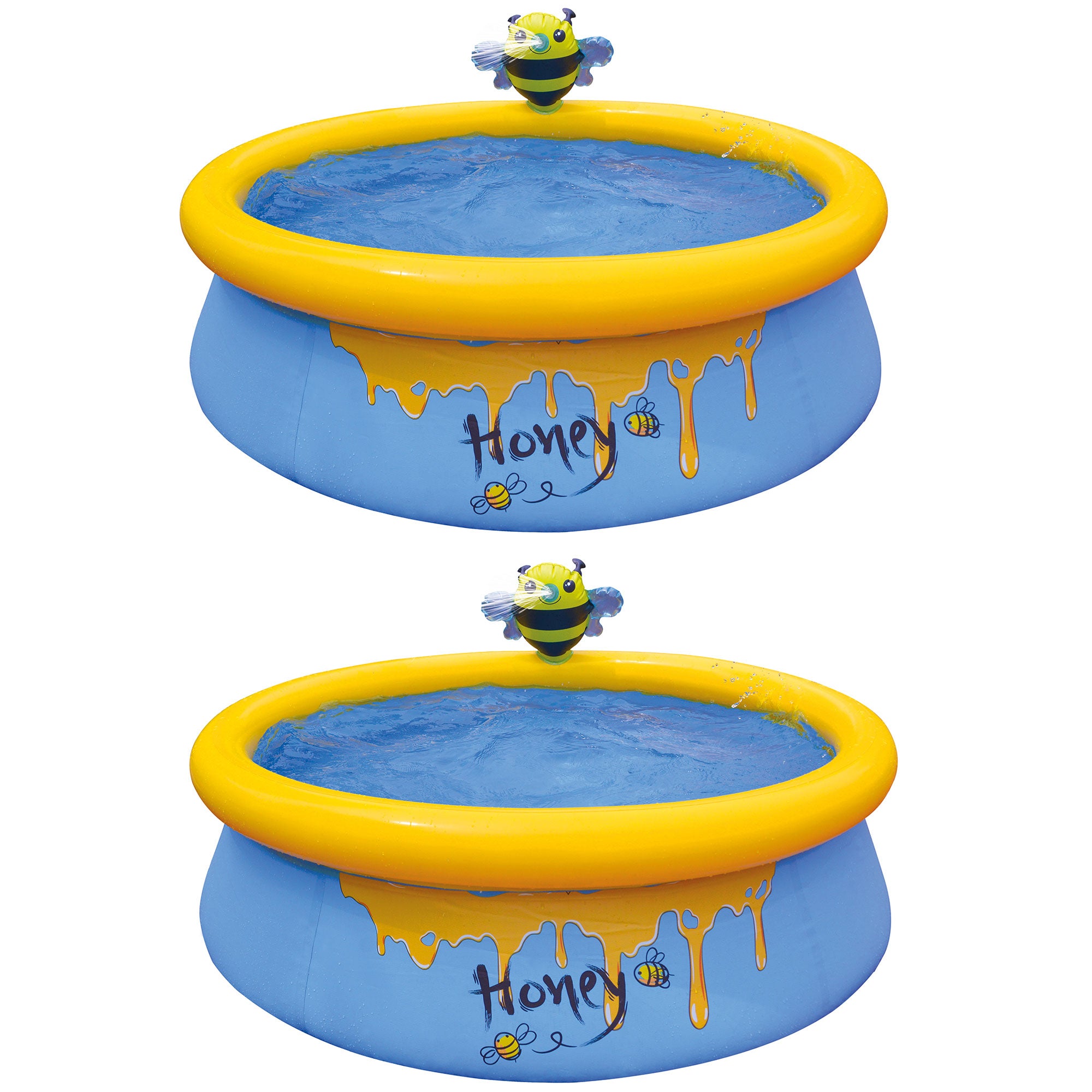 JLeisure 5' x 16.5" Bee Spray Inflatable Above Ground Kid Swimming Pool (2 Pack) - VMInnovations