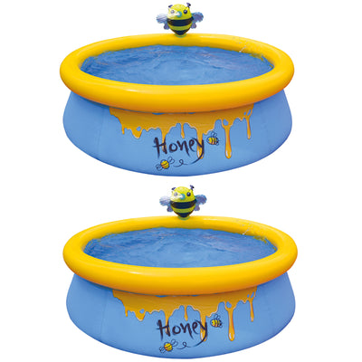 JLeisure 5' x 16.5" Bee Spray Inflatable Above Ground Kid Swimming Pool (2 Pack) - VMInnovations