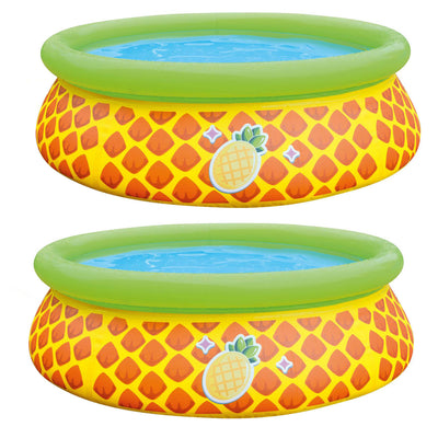 JLeisure 5' x 16.5" 3D Pineapple Inflatable Outdoor Kid Swimming Pool (2 Pack) - VMInnovations