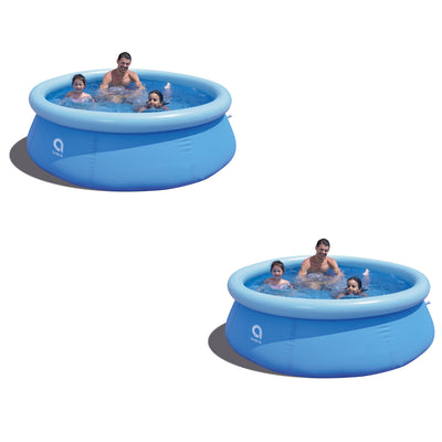JLeisure 8Ft x 25In Prompt Set Inflatable Outdoor Backyard Swimming Pool(2 Pack) - VMInnovations