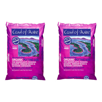Coast of Maine Bar Harbor Blend Organic Potting Soil, 2 Cubic Feet (2 Pack)