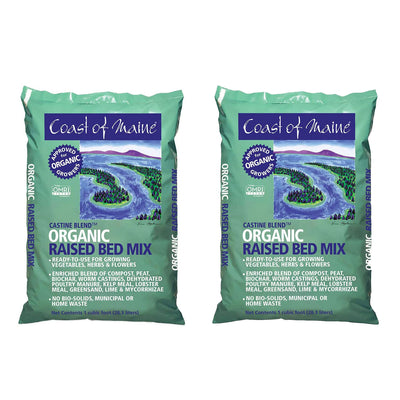 Coast of Maine Castine Blend Raised Bed Gardening Soil Mix, 1 Cu Ft (2 Pack)