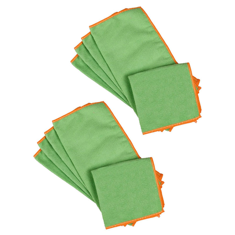 Better Life All Purpose Cleaning Microfiber Cloth Towel Set, Green (10 Pack)