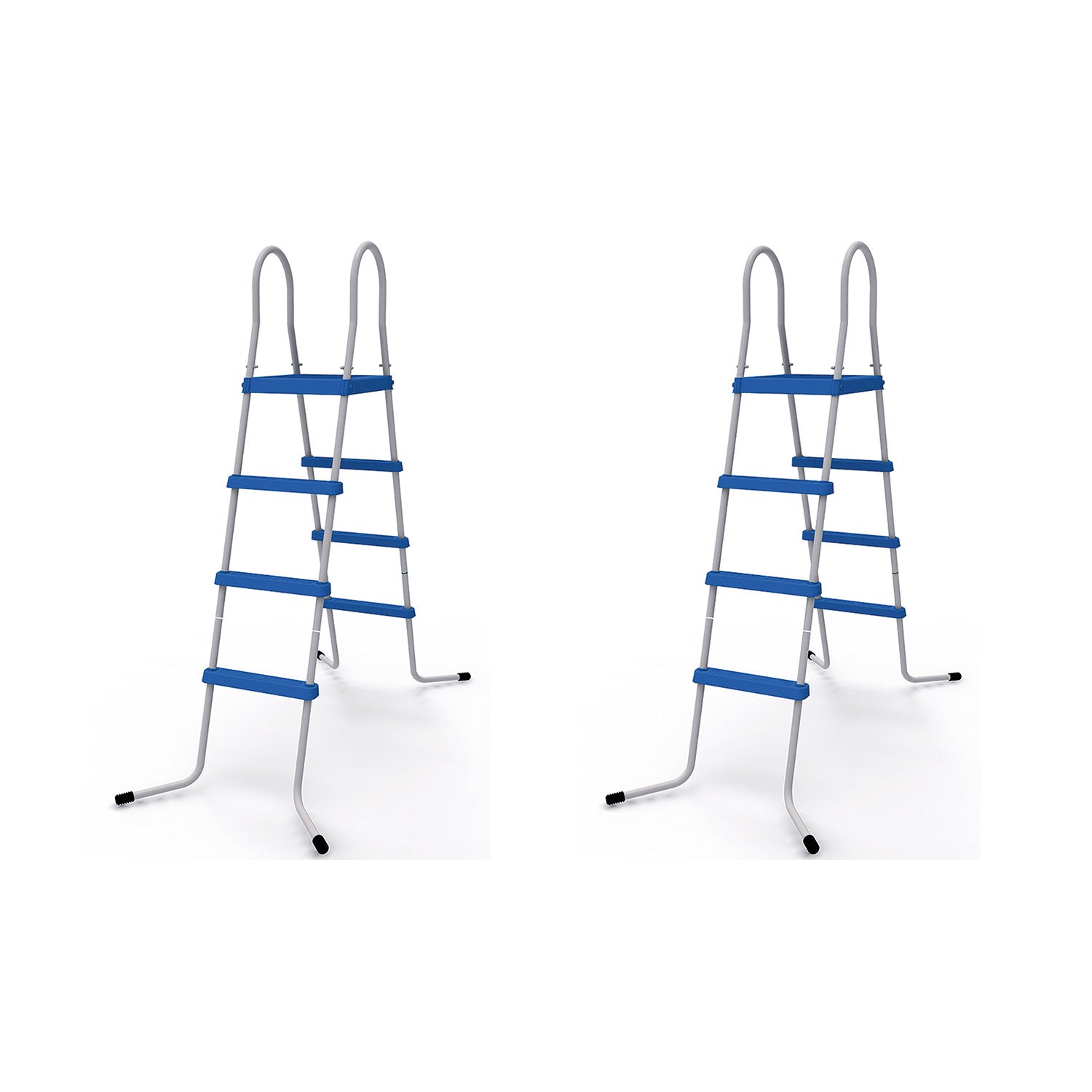 JLeisure 48" 3 Step Platform Outdoor Above Ground Swimming Pool Ladder (2 Pack) - VMInnovations