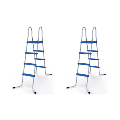 JLeisure 48" 3 Step Platform Outdoor Above Ground Swimming Pool Ladder (2 Pack) - VMInnovations