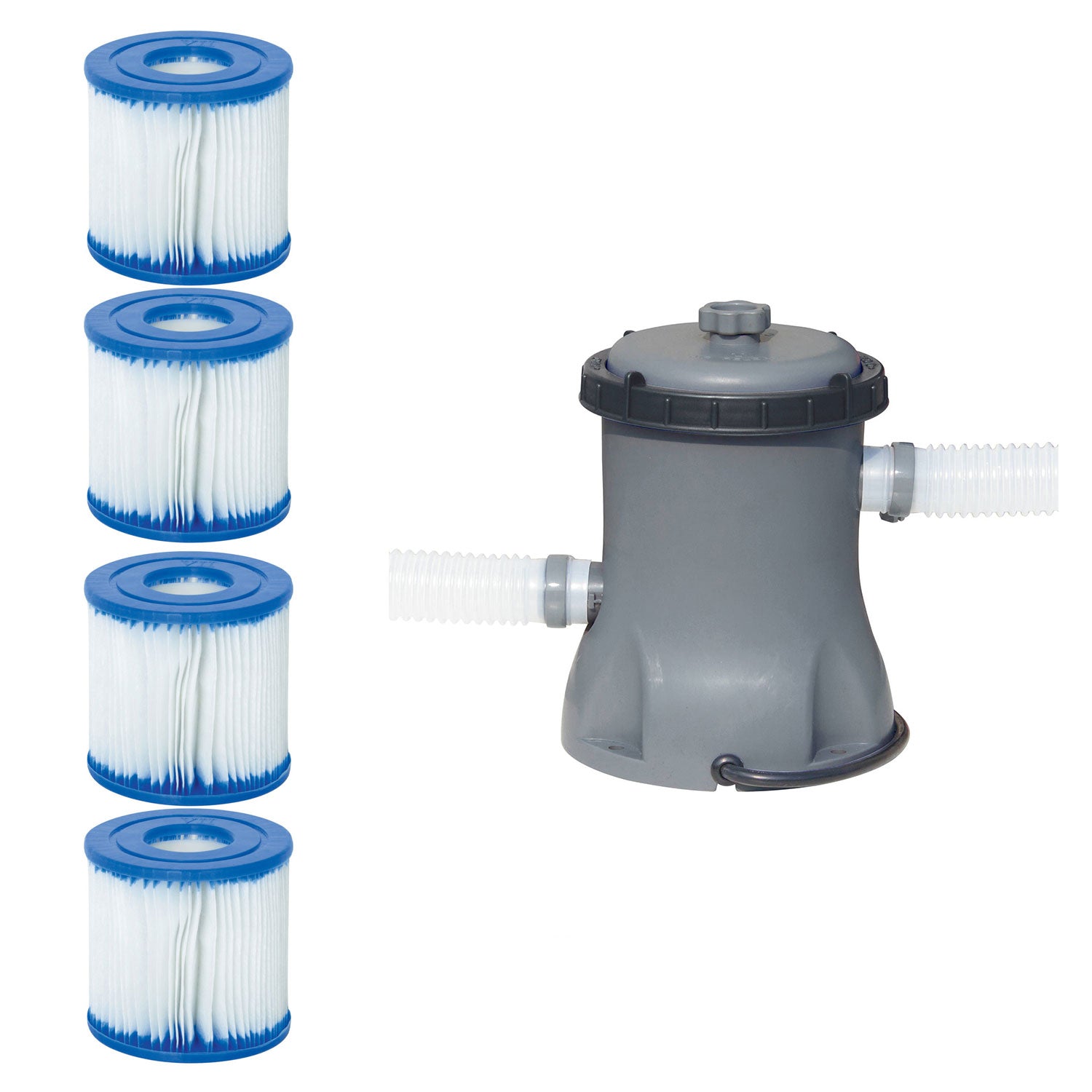 Bestway Pool Filter Pump Cartridge Type VII / D (2 Pack) + Pool Filter Pump - VMInnovations