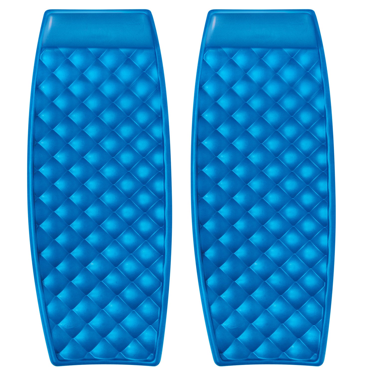 SwimWays Aquaria Solana Float Lounger for Swimming Pool Lounging, Blue (2 Pack)