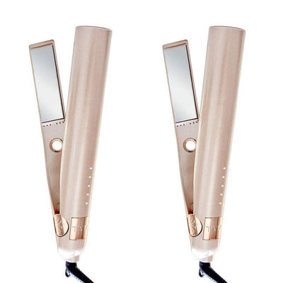 TYME 2-in-1 Hair Curler and Straightener with 5 Adjustable Settings (2 Pack)