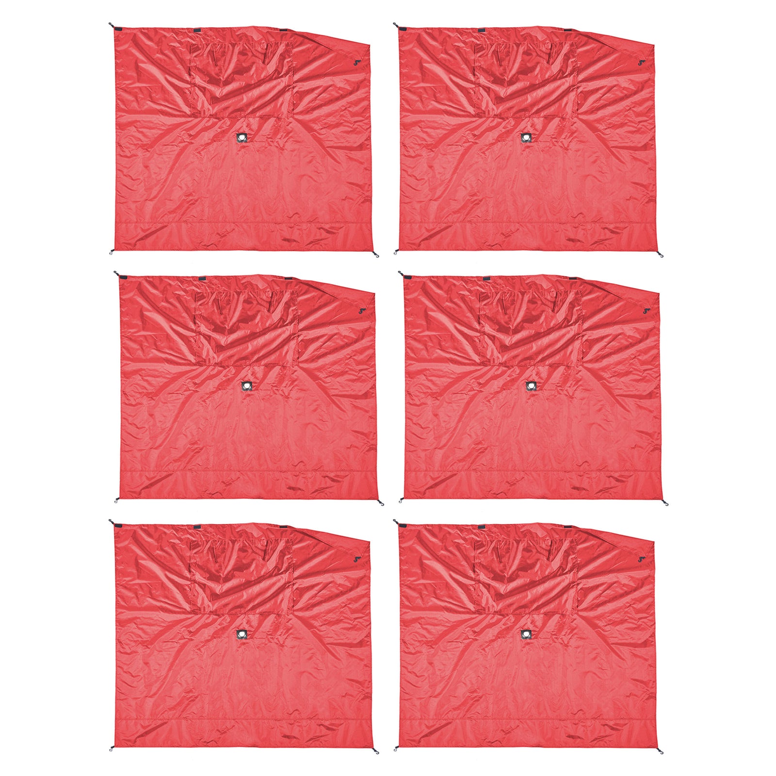 Clam Quick-Set Screen Hub Red Fabric Wind & Sun Panels, Accessory Only (6 Pack) - VMInnovations