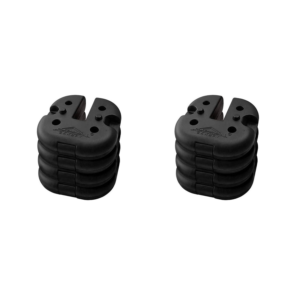 Caravan Canopy Rubber 6 Pound Cement Canopy Weight Plate, Set of 4 (2 Pack) - VMInnovations