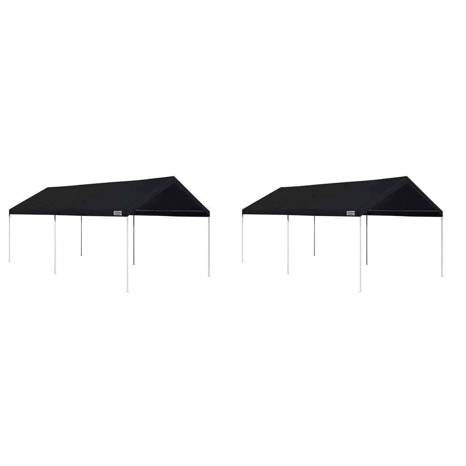 Caravan Canopy Domain 10 x 20 Foot Instant Canopy Tent Set, Black (2 Pack) - VMInnovations