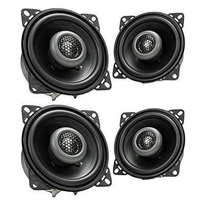 MB Quart Formula 4 Inch 2 Way Coaxial Car Audio Speakers Pair, Black (2 Pack) - VMInnovations
