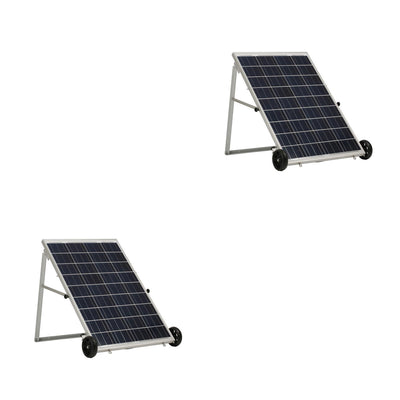 Nature's Generator 100W Solar Power Panel, Cable & MC4 Branch Connector (2 Pack)