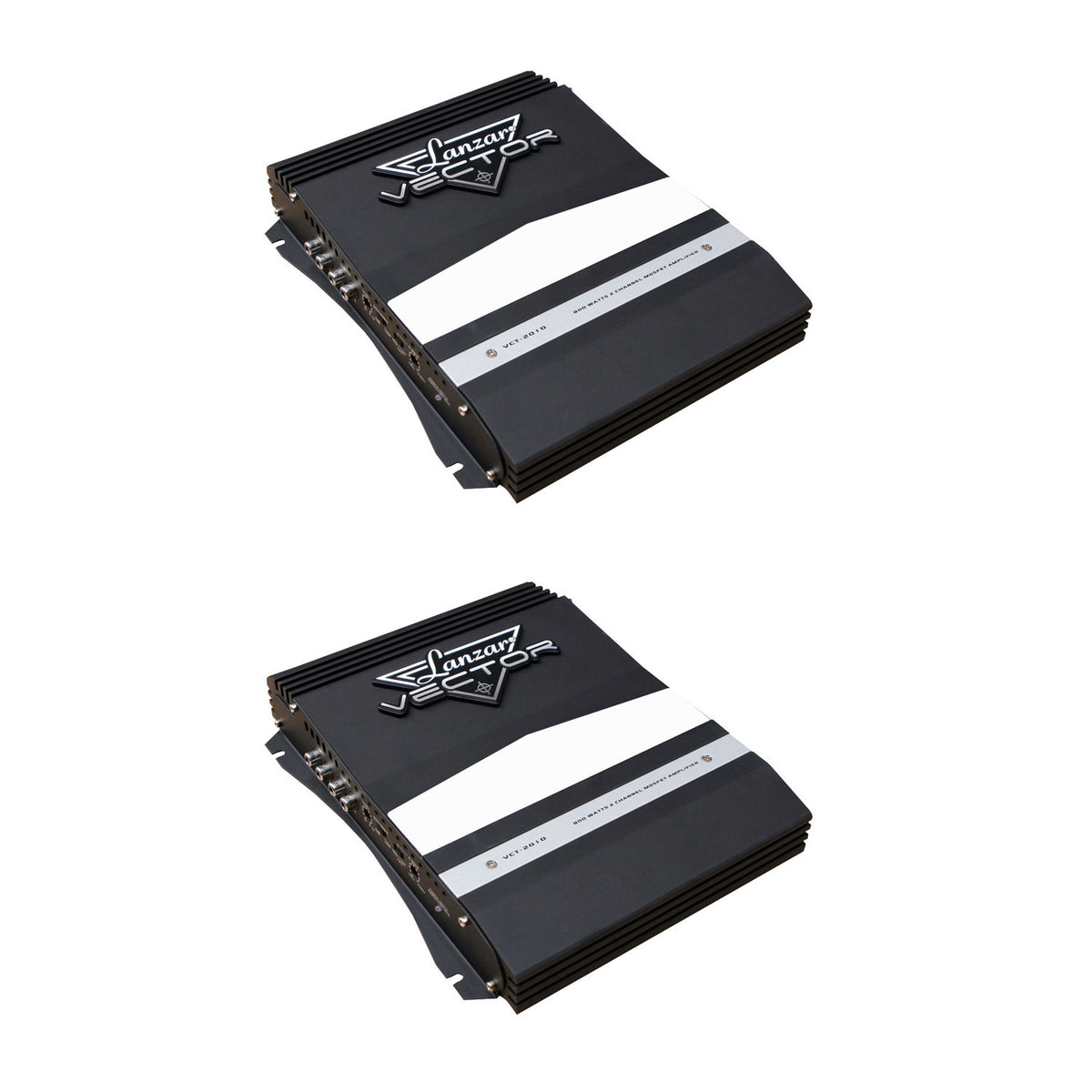 LANZAR VCT2010 Vector 800 Watt 2 Channel Bridgeable Car Audio Amplifier (2 Pack)